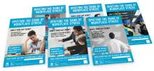 Workplace stress photographic poster set