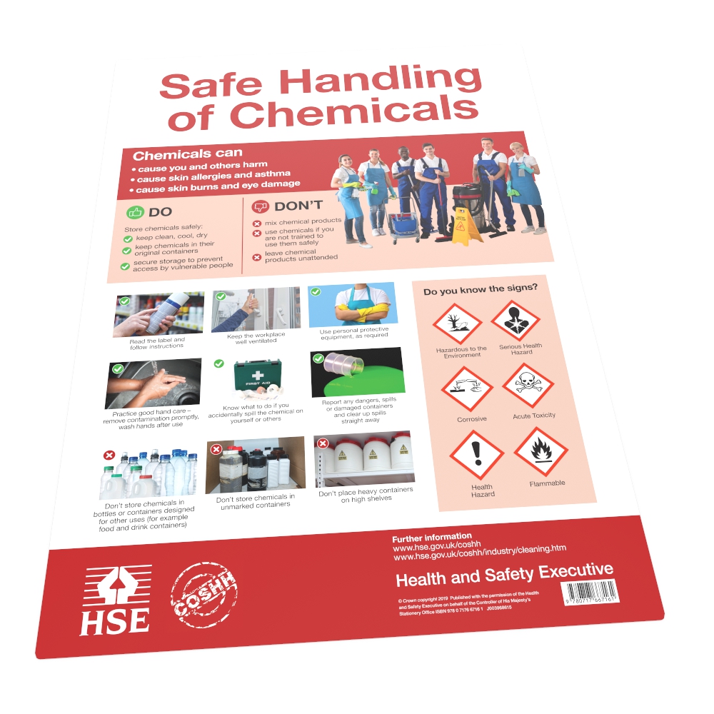 An image of the Safe Handling of Chemicals poster.